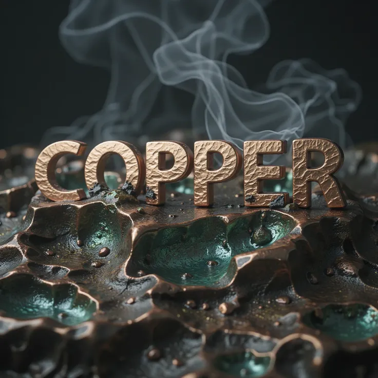 Copper with Oxidized Divots