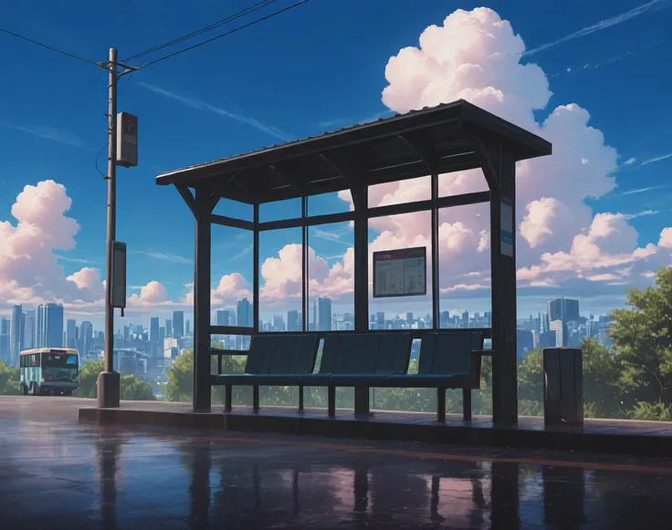 Anime Bus Stop (Background) (Illustrious) (AD)