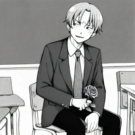random manga schoolboy