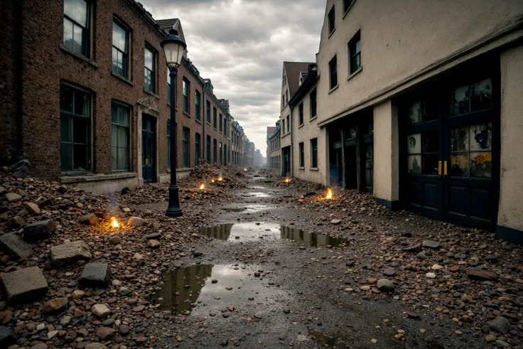 War-torn Street Aftermath