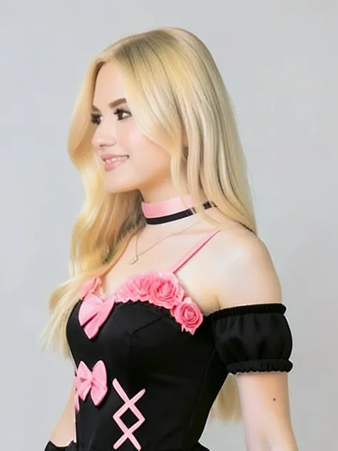 Pink and Black Dress With Bows - Pony_rel_260420