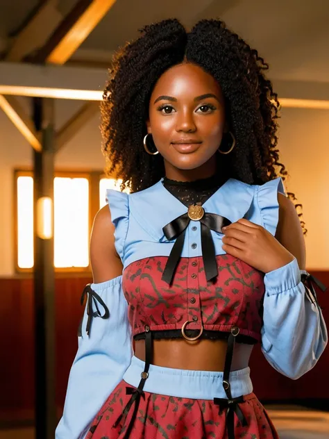 Blue Crop Top Red Skirt - Pony_rel_260420