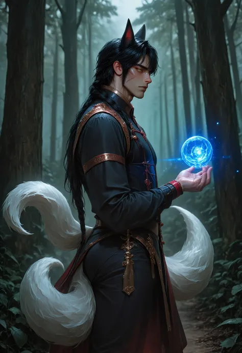 Ahri Male _ Crix Version _ League of Legends Character _ Illustration Style (Flux)_rel_260420