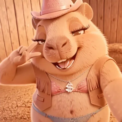 Bonnie the Capybara [Cowgirl Outfit] (AI Slop Character)_rel_260420