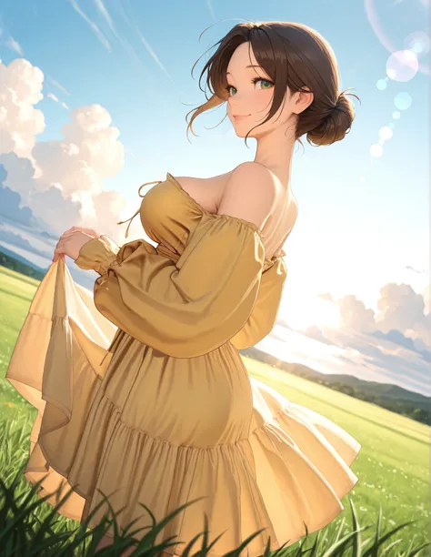 【COSTUME】Off-Shoulder Puffy Sleeve Set_rel_260420