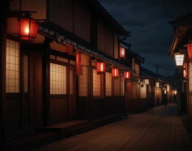Red Light District Kimetsu no Yaiba (Demon Slayer) (Background) (SDXL) (AD)_rel_260420