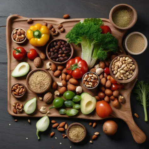 Flat-lay food images