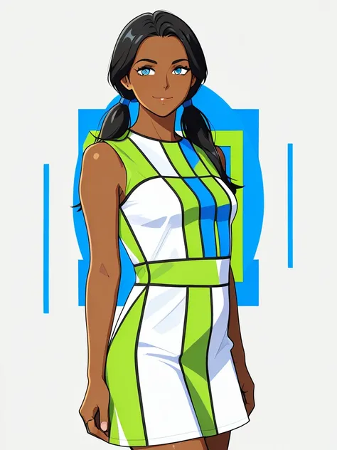 Green Blue Geometric Mini Shift - IL_rel_260420