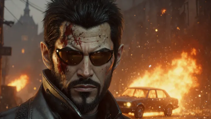 Adam Jensen Deus Ex Mankind Divided Character  - FLUX.1 Dev Lora_rel_260420