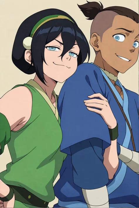 Chibi Toph Beifong / Sokka - (Avatar / The Legend of Aang: The Last Airbender)