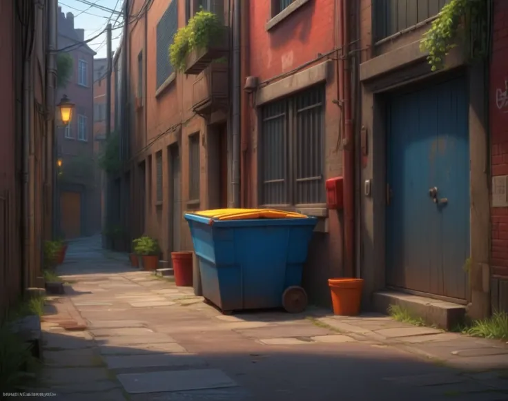 Back Alley Dumpster (Background) (SDXL) (AD)