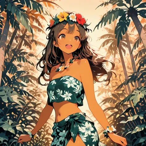 Anime Style Hawaiian / Polynesian Clothing