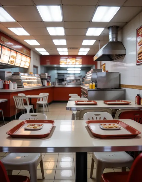 empty fast food restaurant interior clean pony