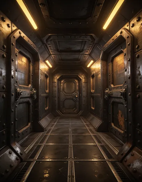spaceship interior corridor pony