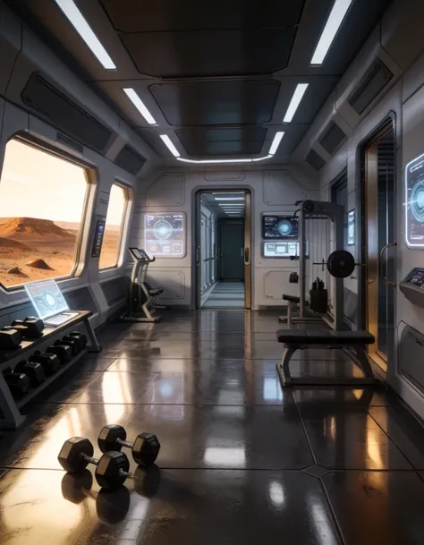 spaceship interior gym pony