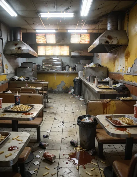 empty fast food restaurant interior pony