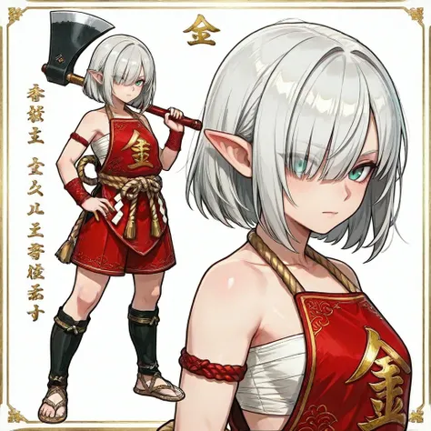 衣装LoRA 金太郎風衣装 PixAI版_LoRA
