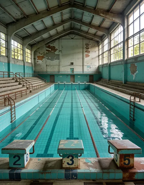 Eastern European summer camp indoor olympic swimming pool