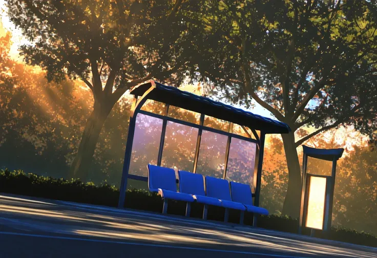 Anime Bus Stop (Background) (NoobAI) (AD)