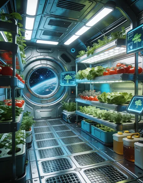space station hydroponics bay illu