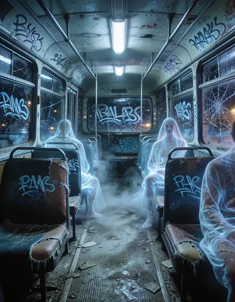abandoned bus interior pony