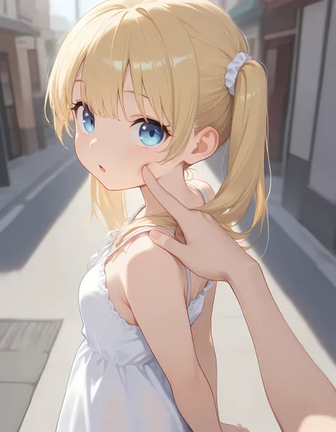 Cheek Poking from Behind, Finger to Another's Cheek