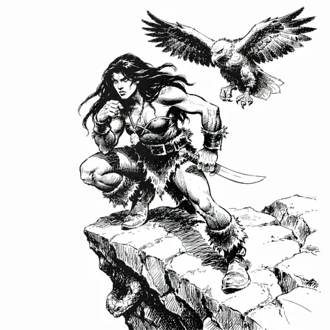 Buscema Black & White Ink Style