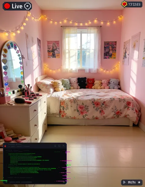 bright cozy bedroom live stream