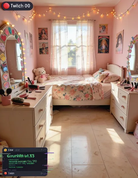 bright cozy bedroom illu live stream