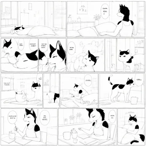 Clean Line Art Comic Manga Style