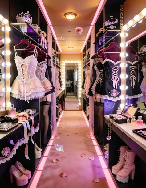 magical girl idol walk-in dressing room