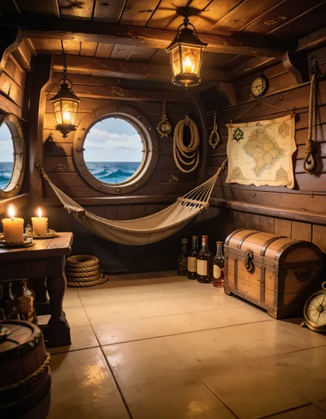 pirate ship cabin interior pony