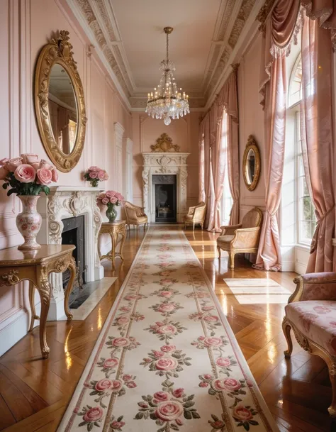 victorian manor ballroom interior illu