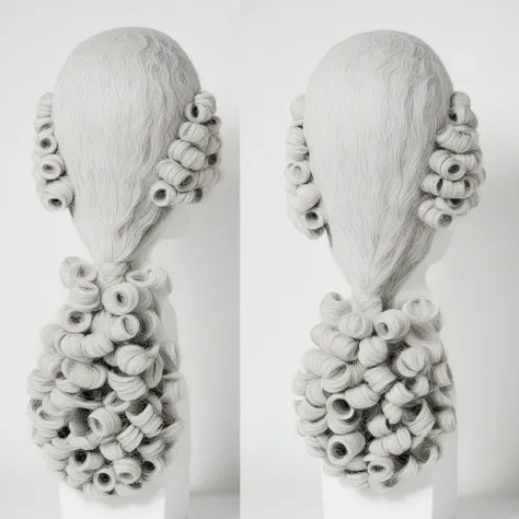 French Court Wig, 1750s