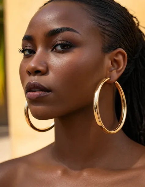 oversize hoop earrings SDXL