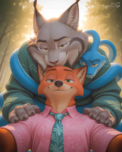 Pawbert Lynxley & Nick Wilde & Gary De’Snake- Zootopia | 宝伯特 & 狐尼克 & 蛇盖瑞- 疯狂动物城 『Illustrious』