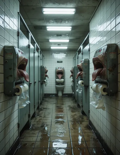 japanese public restroom interior illu