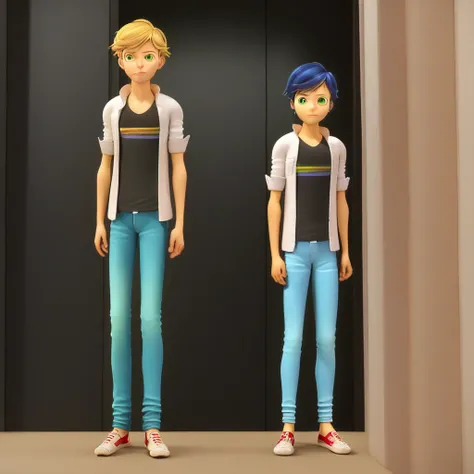 Miraculous Ladybug And Cat Noir Adrien and Male Marinette