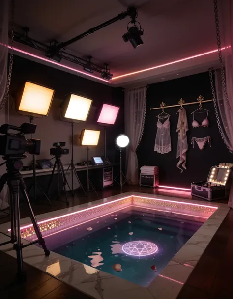 magical girl idol indoor pool filming studio pony