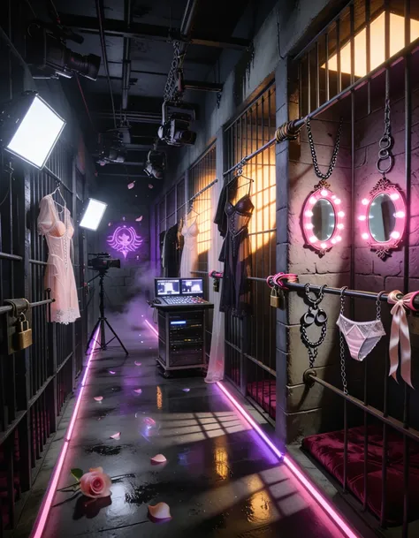 magical girl idol prison cell filming set