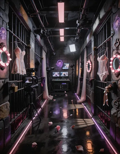 magical girl idol prison cell filming set illu