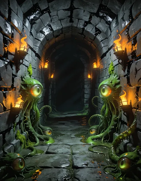 dungeon stone corridor