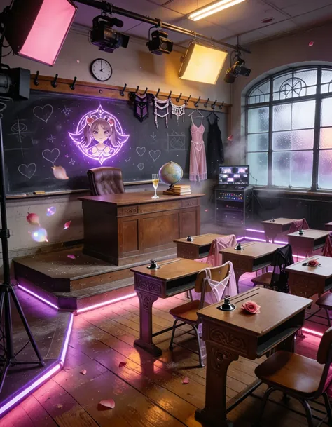 magical girl idol classroom filming set
