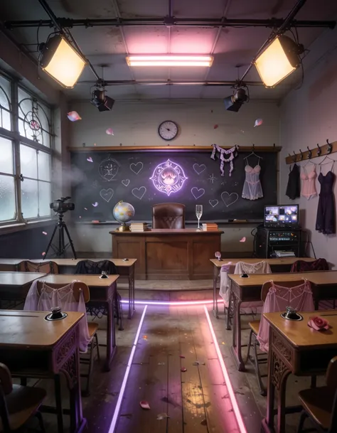 magical girl idol classroom filming set pony