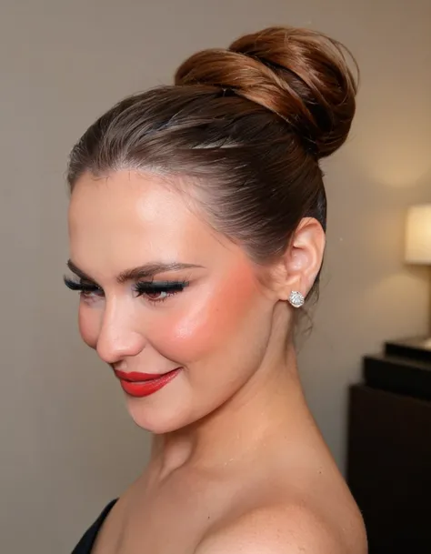 top knot hair bun SDXL