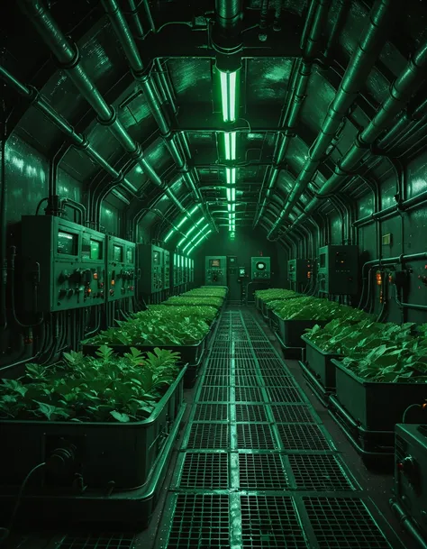underground hydroponic farm illu