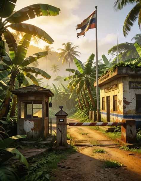abandoned border checkpoint