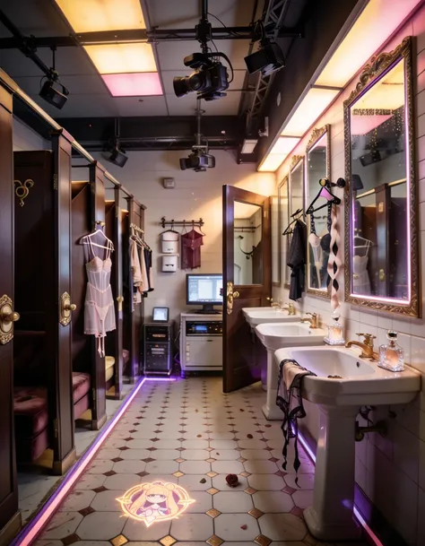 magical girl idol public restroom filming set pony