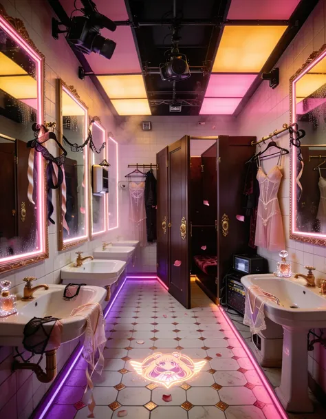 magical girl idol public restroom filming set