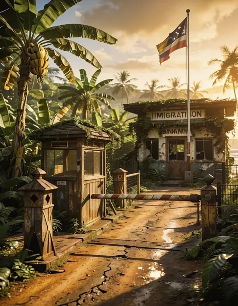 abandoned border checkpoint illu